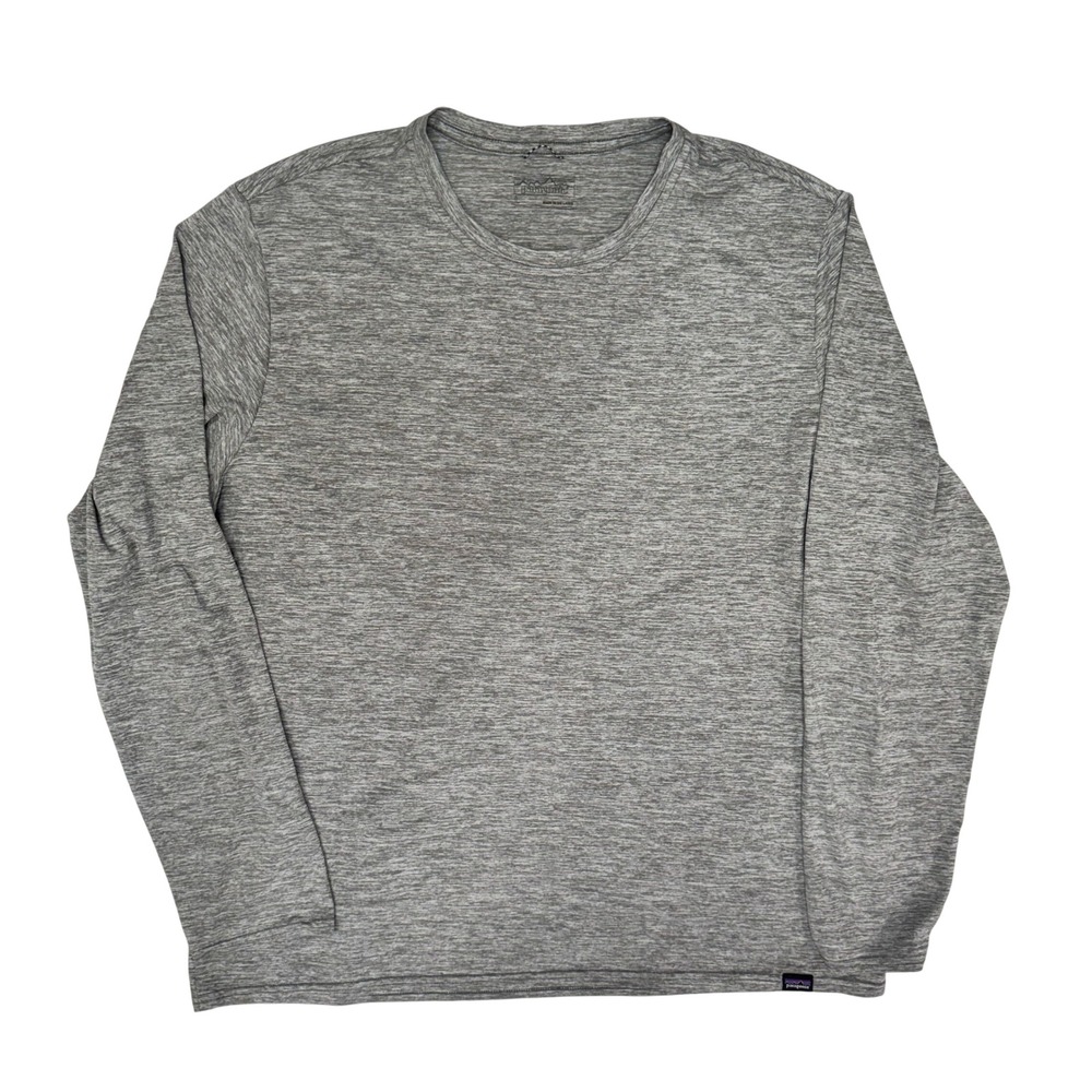Patagonia Mens Capilene Cool Daily Long Sleeve Shirt Grey Heather Large L